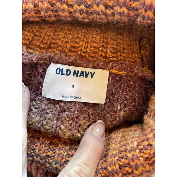 Old Navy Ombre Shaker Stitch Knit Pullover Turtleneck Sweater S - Picture 3 of 5